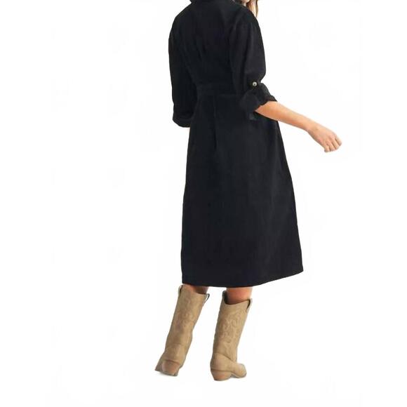 NEW JODIFL bridgette cord dress in black - Picture 3 of 5